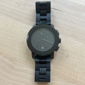 Women’s black Movado watch